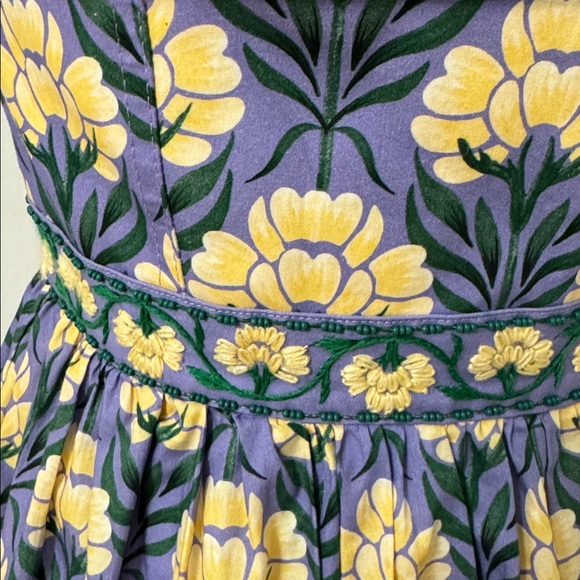 AGUA BENDITA Banana Semilla Otoño Cotton Midi Dress - Picture 8 of 11